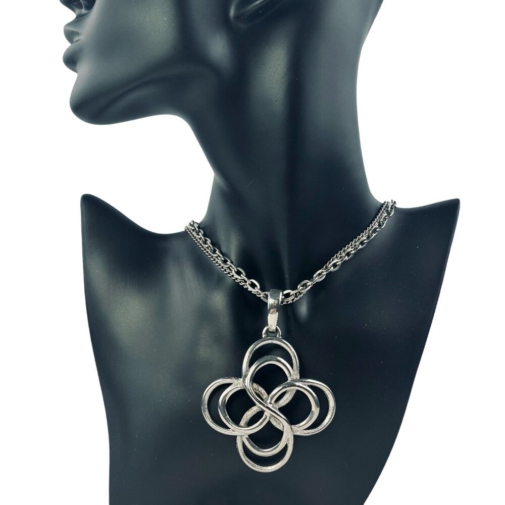 Silver Tone Statement Necklace